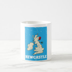 Caneca De Café Poster de viagens Vintage Newcastle Wales