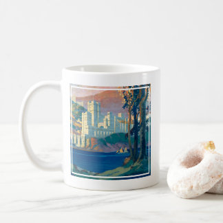 Caneca De Café Poster de viagens vintage Para Linhas Centrais De