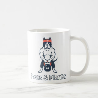 Caneca De Café Pôster do Cão Buff do Paws & Planks Academia