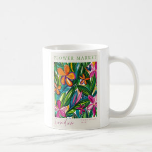 Caneca De Café Poster do mercado de flores de Londres
