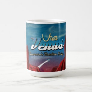 Caneca De Café Poster vintage de Venus da visita