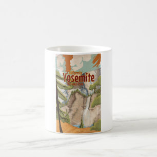 Caneca De Café Poster vintage de Yosemite