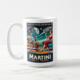 Caneca De Café Posteres de viagens Espaciais Martini Coquetéis da