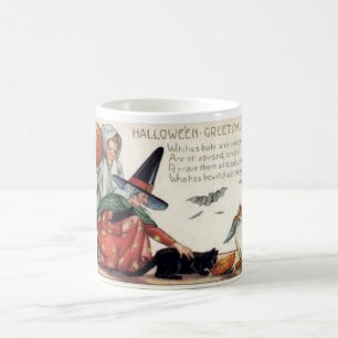 Caneca De Café Posters do clássico dos cartões do Dia das Bruxa