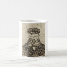 Postman Joseph Roulin (Sepia Sketch) (por van Gogh