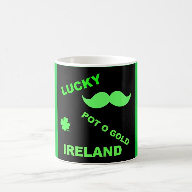 Caneca De Café Pote da sorte irlandesa com citações Douradas (Centro)