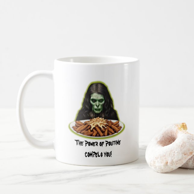 Caneca De Café Potência de Poutine (Com Donut)