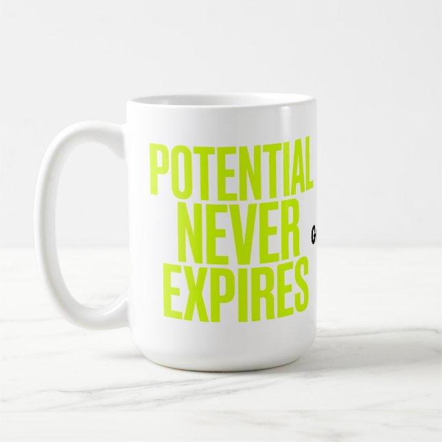 Caneca De Café Potencial Nunca Expira Mentalidade de Crescimento  (Esquerda)