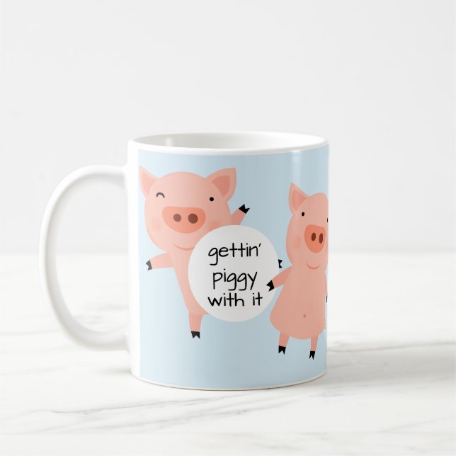 Caneca De Café Pouco Piggies em toda parte (Esquerda)