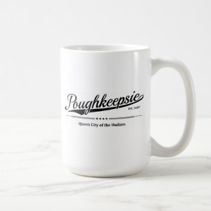 Caneca De Café Poughkeepsie - Queen City of Hudson - Black