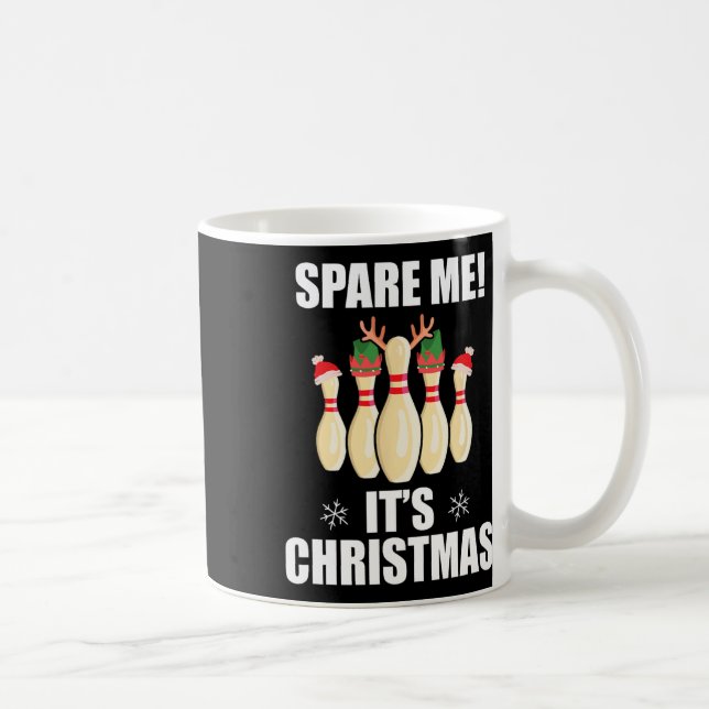 Caneca De Café Poupe-me É Boliche de Natal Engraçado Te (Direita)