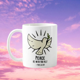 Caneca De Café Povoado da Paz - "A Paz Esteja Com Vocês Todos!"