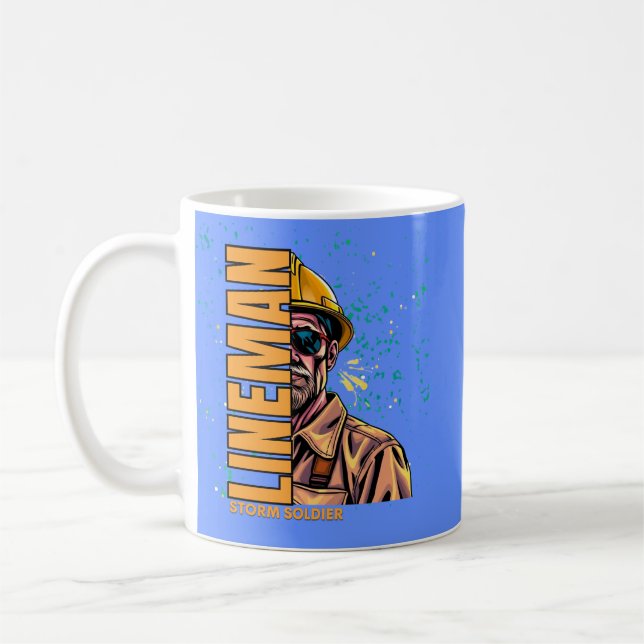 Caneca De Café Power Lineman (Esquerda)