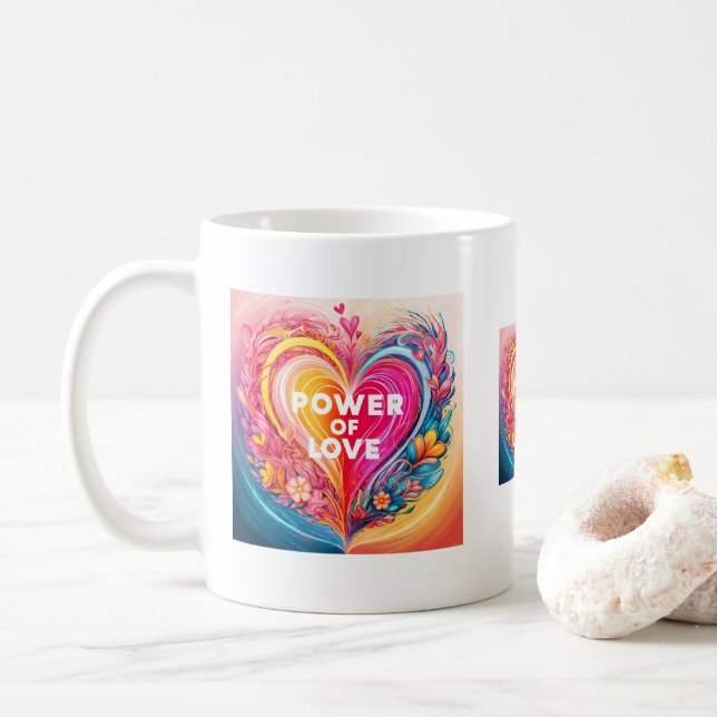 Caneca De Café "Power of Love™ V3 Coffee Mug (Com Donut)