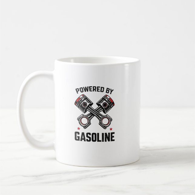 Caneca De Café Powered by Gasoline Art (Esquerda)