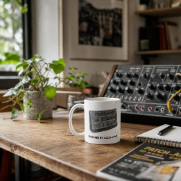 Caneca De Café Powered by Oscillators – Vintage Semi-Modular Synt