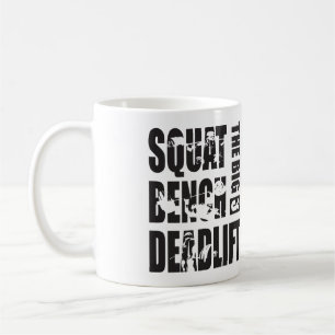 Caneca De Café Powerlifting - ocupa, banco, Deadlift