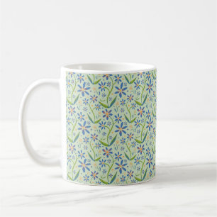 Caneca De Café Prado   Aquarela de Margaridas Dançantes