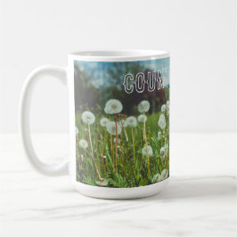 Caneca De Café Prado de verão com dandeliões