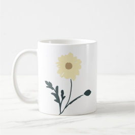 Caneca De Café Prado Sussurrante - Decoração Floral Amarelo Mante