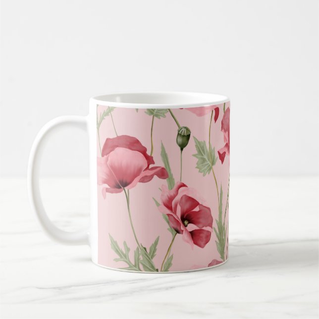 Caneca De Café Prados de flores impressões (Esquerda)