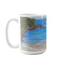 Praga Azul Ondas Acrínicas Pintando Café Mug