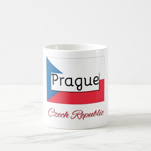 Caneca De Café Praga República Checa Flag Mug (Centro)