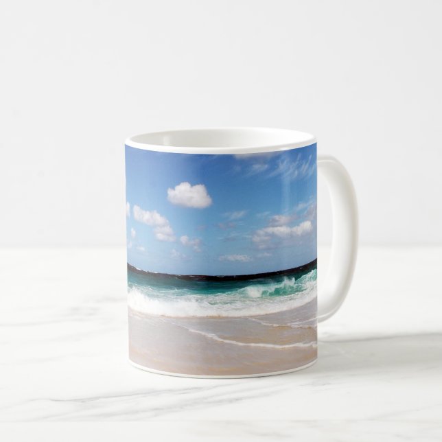 Caneca De Café Praia (Frente Esquerda)
