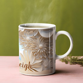 Caneca De Café Praia 3D Personalizada da Costa do Marfim