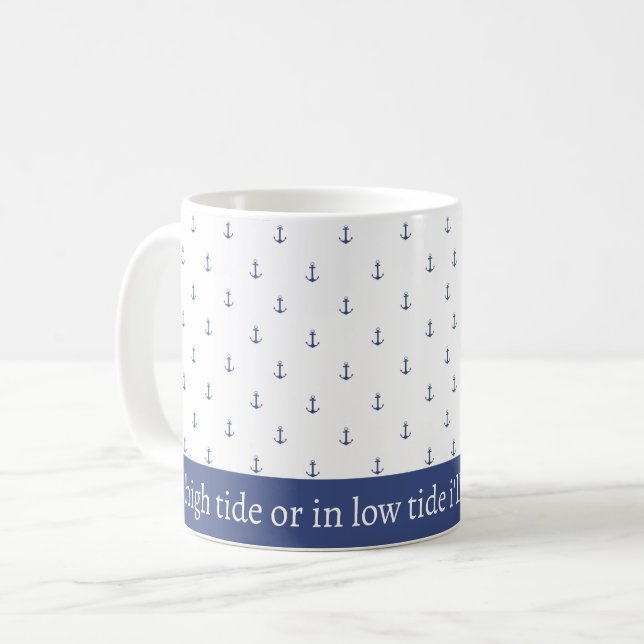 Caneca de Café Praia Âncoras à Vista (Frente Esquerda)