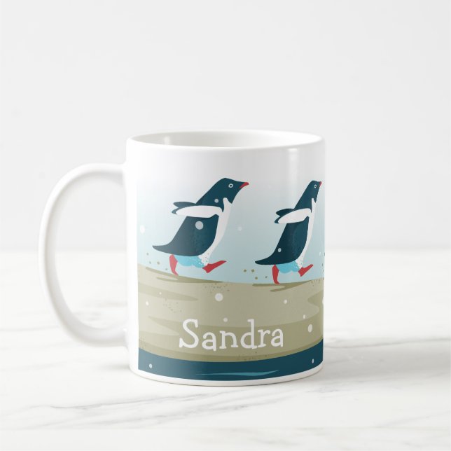 Caneca De Café Praia Antártica com Pinguins Apdelie (Esquerda)