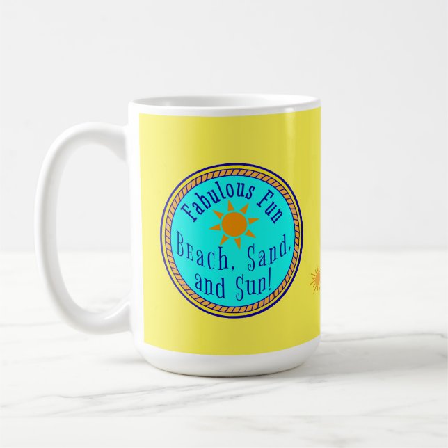 CANECA DE CAFÉ PRAIA, AREIA E SOL! FABULOSO SUNNY GIFT MUG (Esquerda)