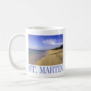 Caneca De Café Praia Baie Longue Long Bay, St. Martin