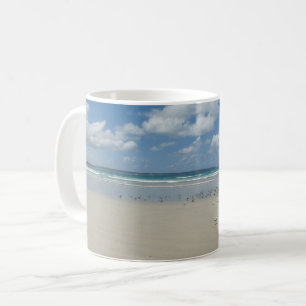 Caneca De Café Praia com gaivotas
