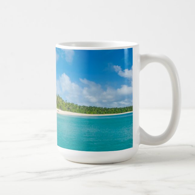 Caneca De Café Praia com palmeiras, Tonga (Direita)