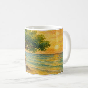 Caneca De Café Praia da Águia de Aruba Divi Tree Golden Hour