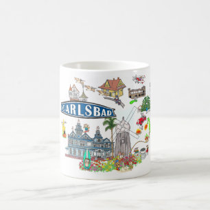 Caneca De Café Praia da Cidade de Carlsbad Diversão