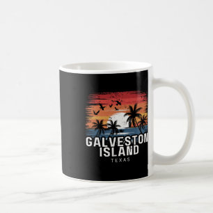 Caneca De Café Praia da Ilha de Galveston Texas Surfe Surfista