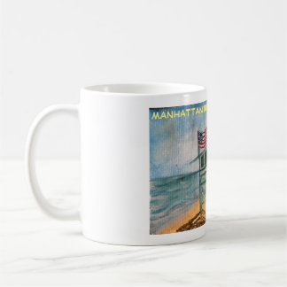 Caneca De Café Praia de Manhattan, CA Café/Tea Mug