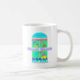 Caneca De Café Praia de Miami (amor) Art Deco