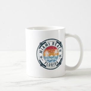 Caneca De Café Praia de Miami Flórida Férias de Verão Pôr do Sol