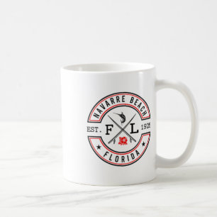 Caneca De Café Praia de Navarre Flórida Fl Retro Surfista Frente