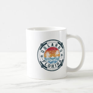 Caneca De Café Praia de Orlando Flórida Férias de Verão Vintage S