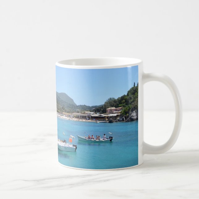 Caneca De Café Praia de Paleokastritsa, Corfu (Direita)