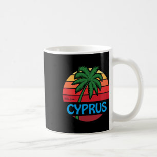 Caneca De Café Praia de Palmeira de Verão de Chipre Lembrança Cip