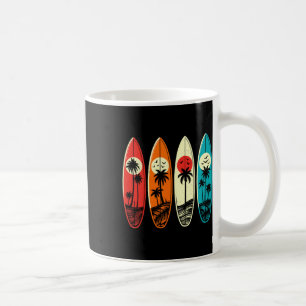 Caneca De Café Praia de Surf Tropical Havaí Palma Prancha de Surf