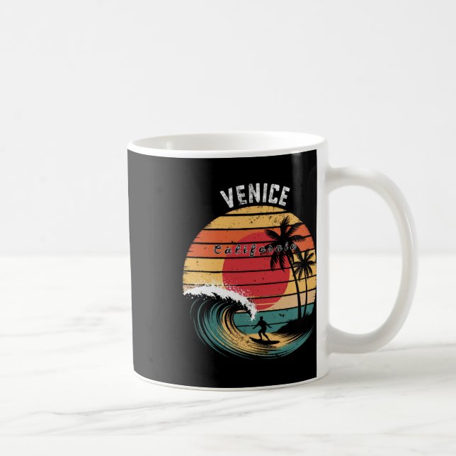 Caneca De Café Praia de Venice Califórnia Surf  (Direita)