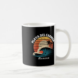 Caneca De Café Praia Del Carmen México Mulheres Homens Surfando