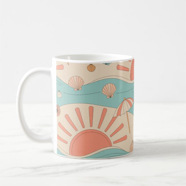 Caneca De Café Praia do Pôr do Sol (Esquerda)
