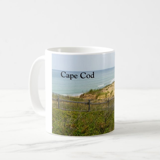Caneca De Café praia em Cape Cod Massachusetts (Frente Esquerda)